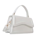 Taske: Miss Helena, hvid klassisk taske 👜